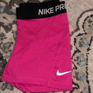 Pink nike pro spandex